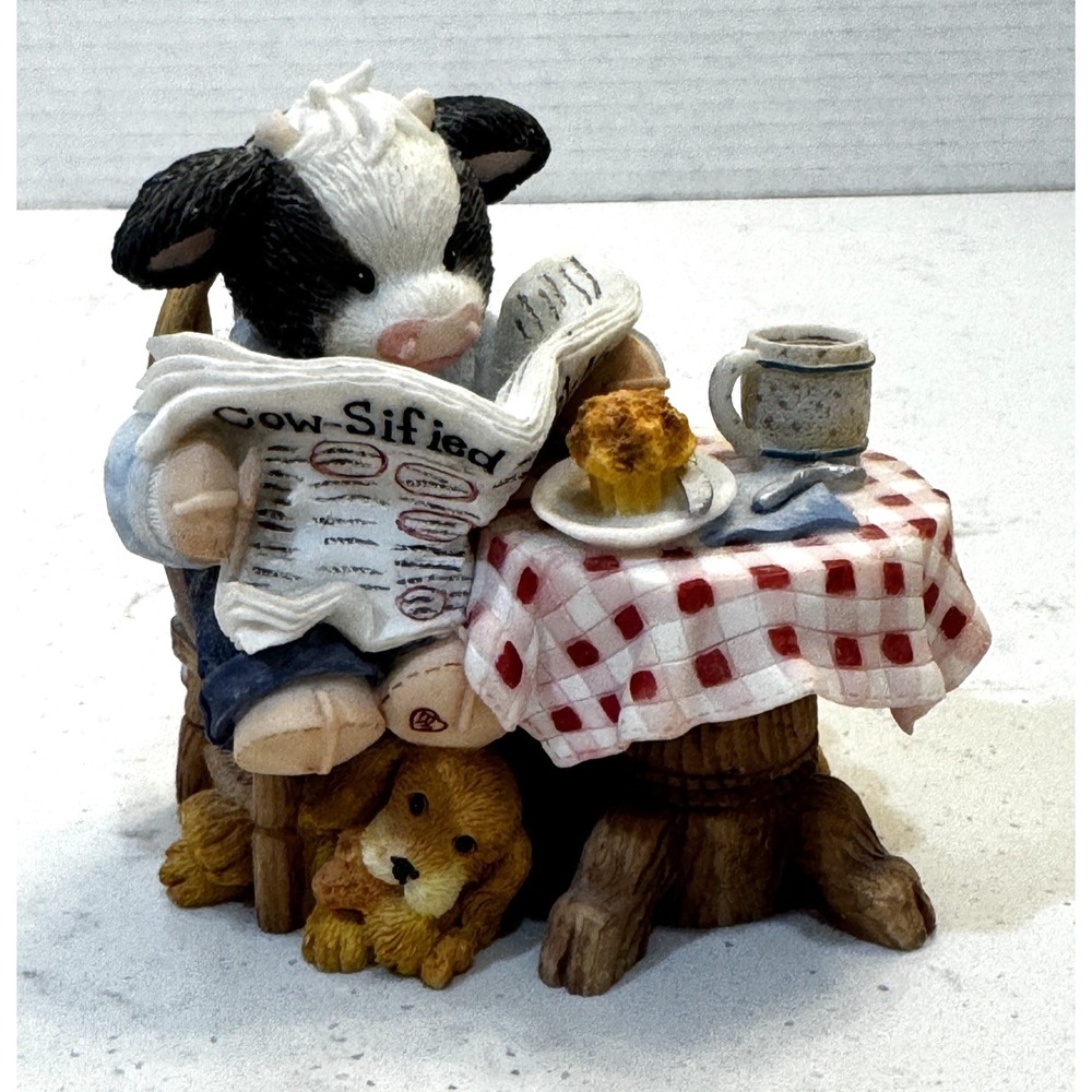 Mary's Moo Moos Cow Figurine On The Look Out For Butter Opportunities